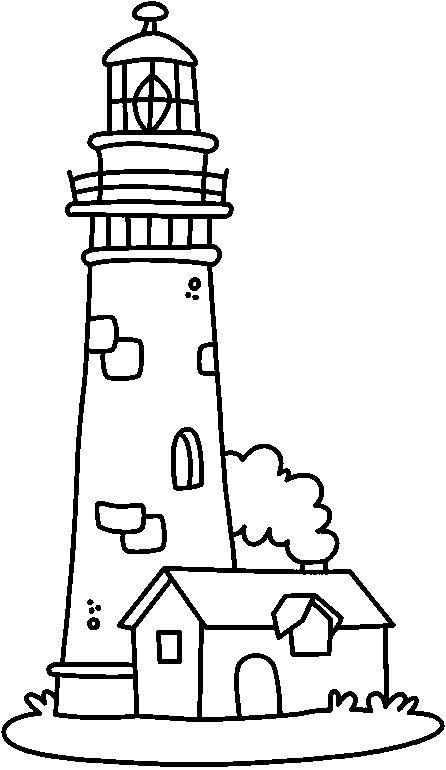 black and white lighthouse clipart  free download on