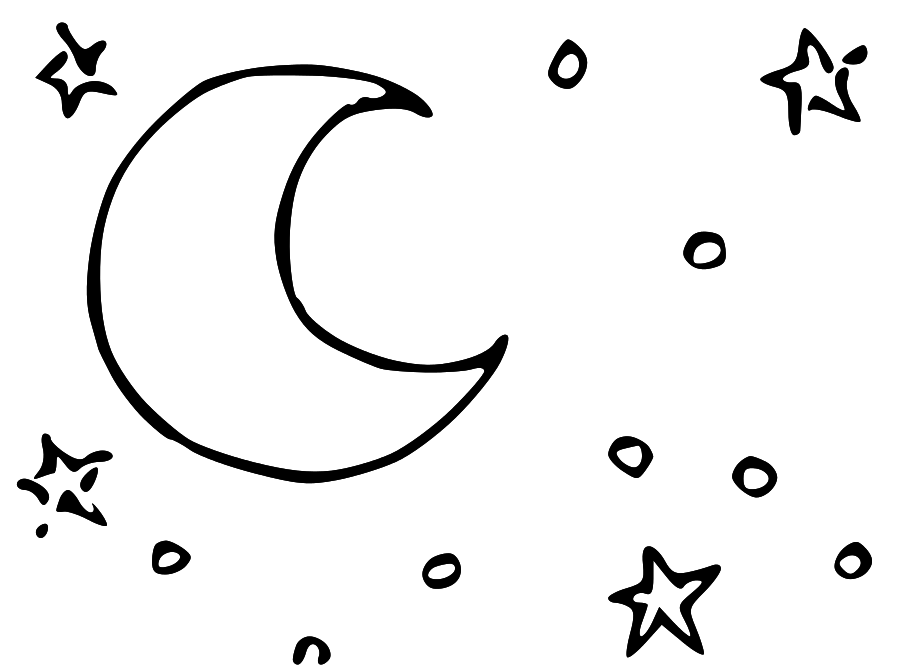 Black And White Moon Clipart | Free download on ClipArtMag