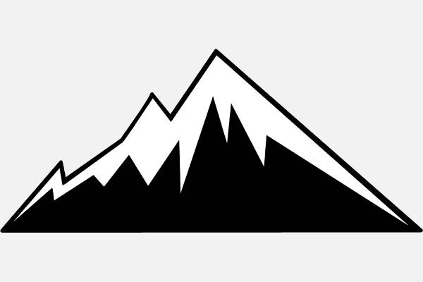 Black And White Mountain Clipart | Free download on ClipArtMag