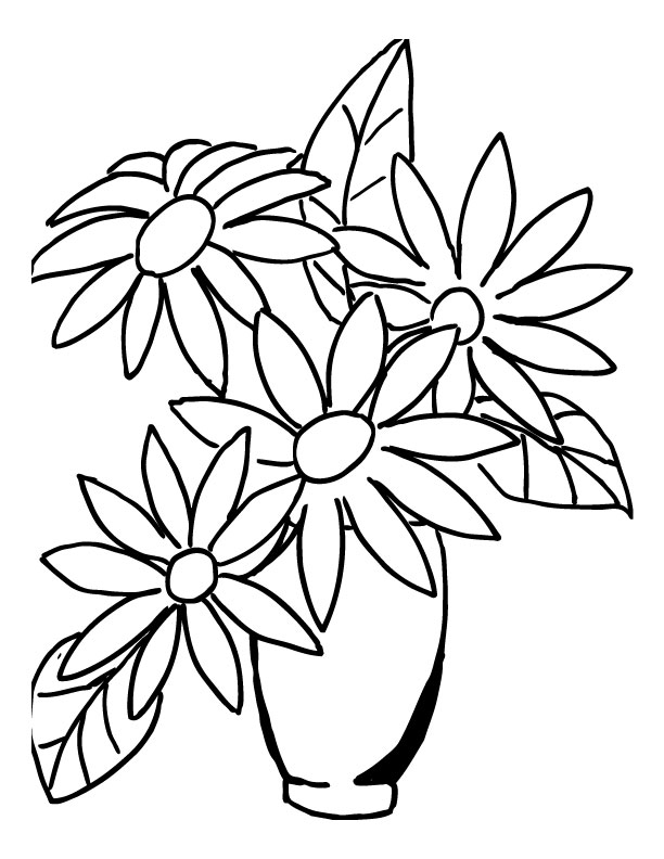 Black And White Pictures Of Flowers To Draw Free