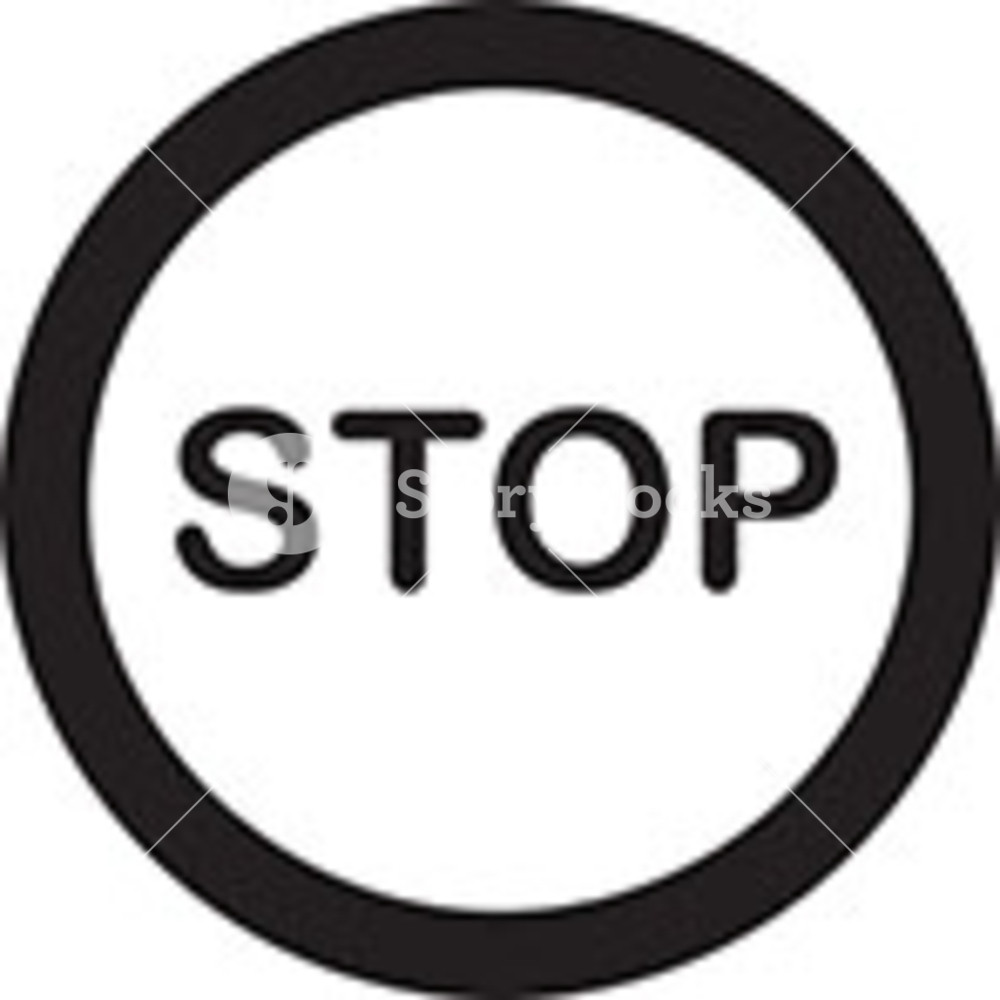 Black And White Stop Sign | Free download on ClipArtMag