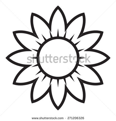 Download Black And White Sunflower Clipart | Free download on ...