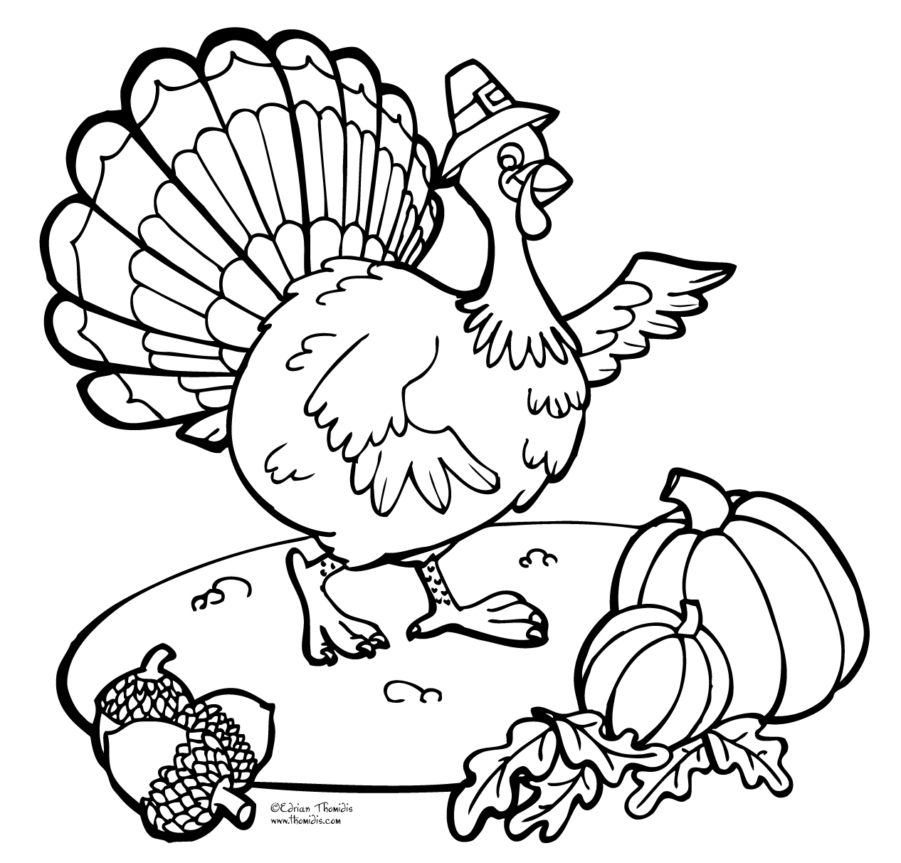 Free Pictures To Color For Thanksgiving