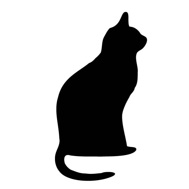 Black Cat Outline Free download on ClipArtMag