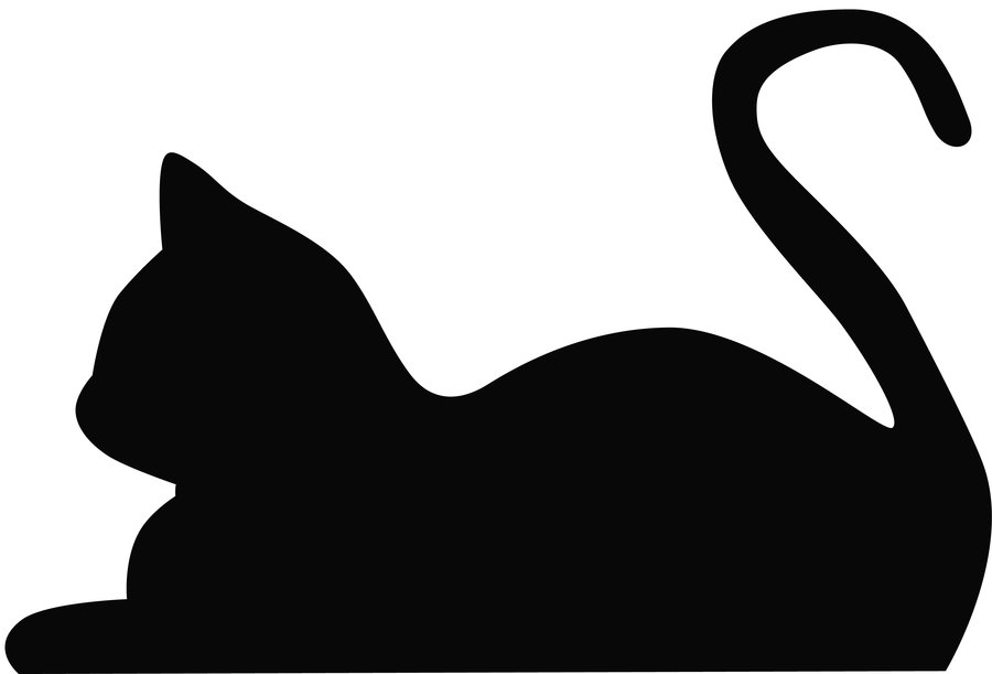 Black Cat Outline Free download on ClipArtMag