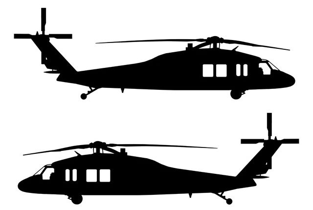Black Hawk Helicopter Silhouette | Free download on ClipArtMag