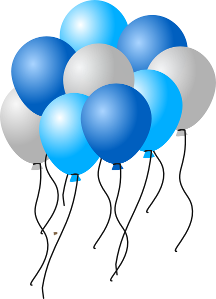 Blue Balloons Clipart | Free download on ClipArtMag