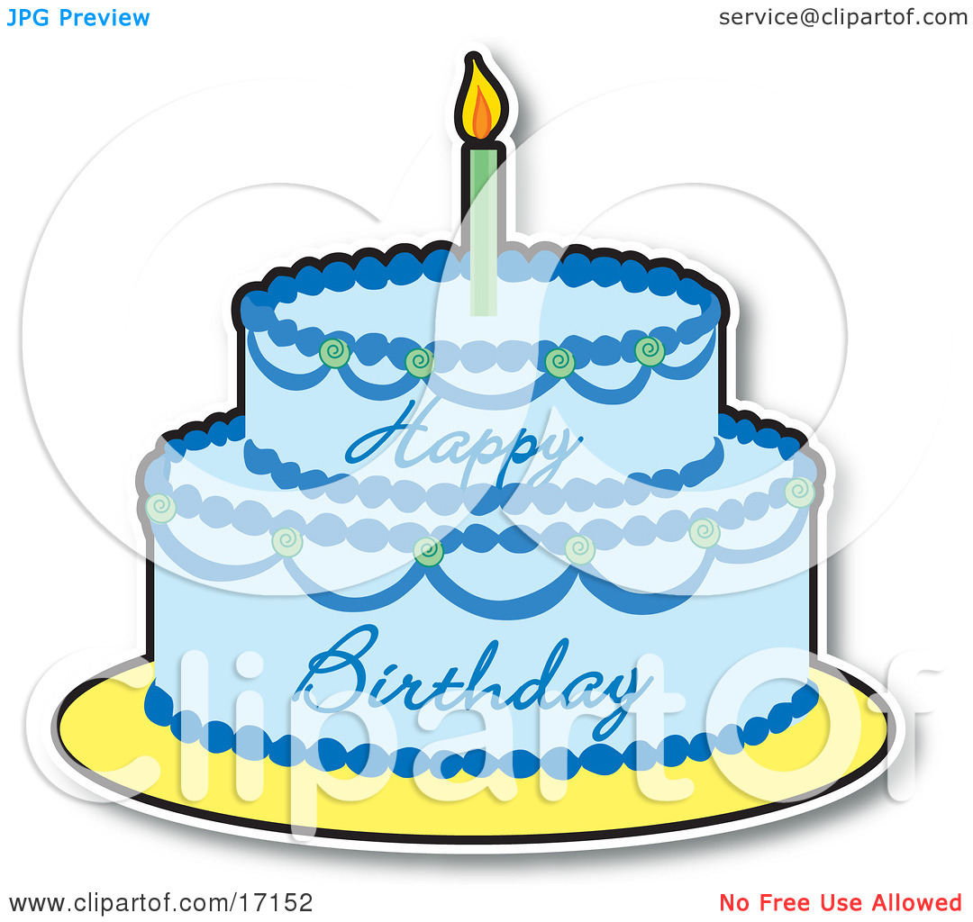 Blue Birthday Cake Clipart | Free download on ClipArtMag