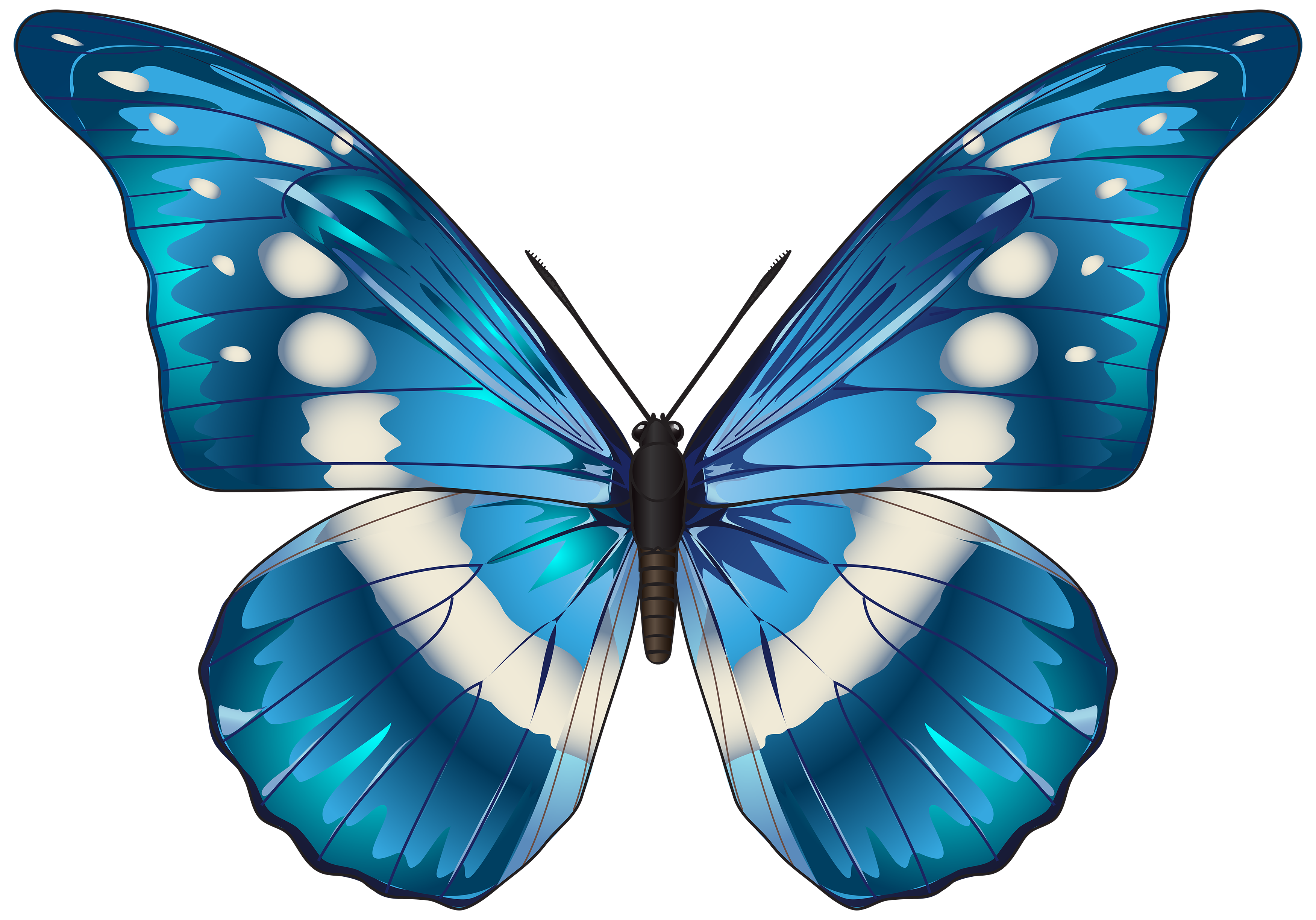 Large Blue Butterfly Png Clip Art Image Gallery
