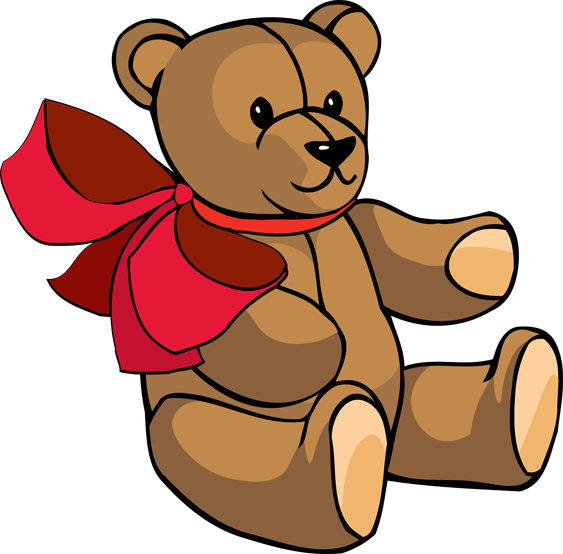 blue teddy bear clipart