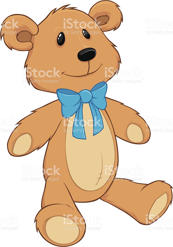 blue teddy bear clipart