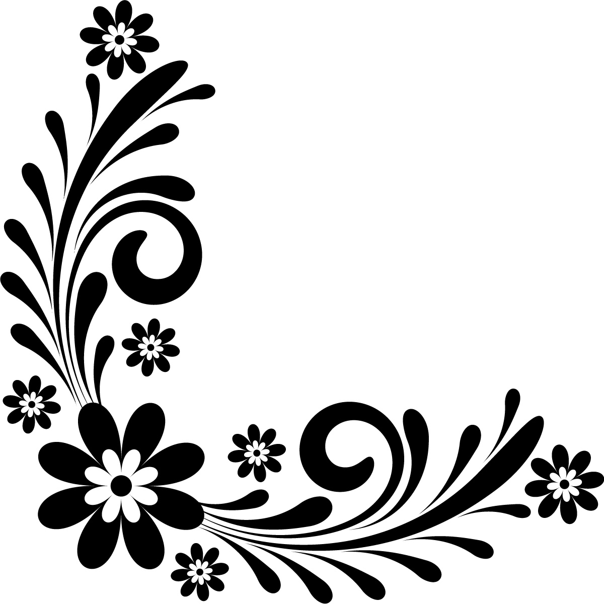 Border Design Black And White Clipart Free download on