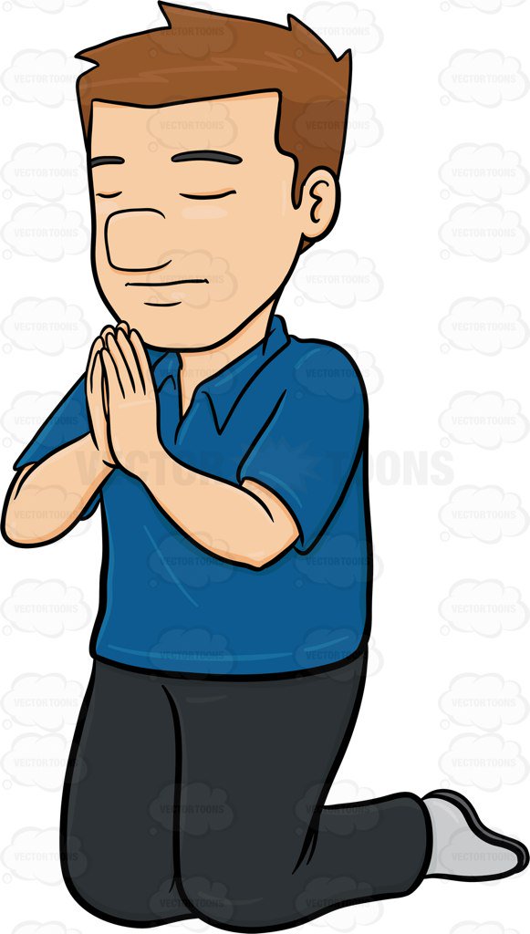 Boy Praying Clipart 