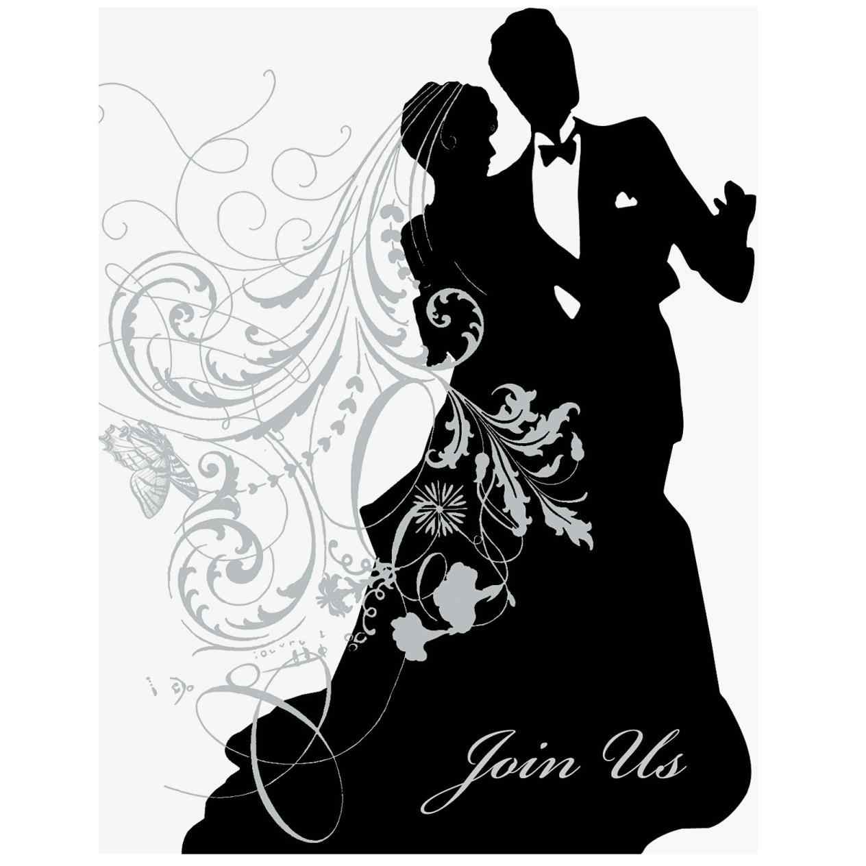 Bride And Groom Clipart Black And White Free download on