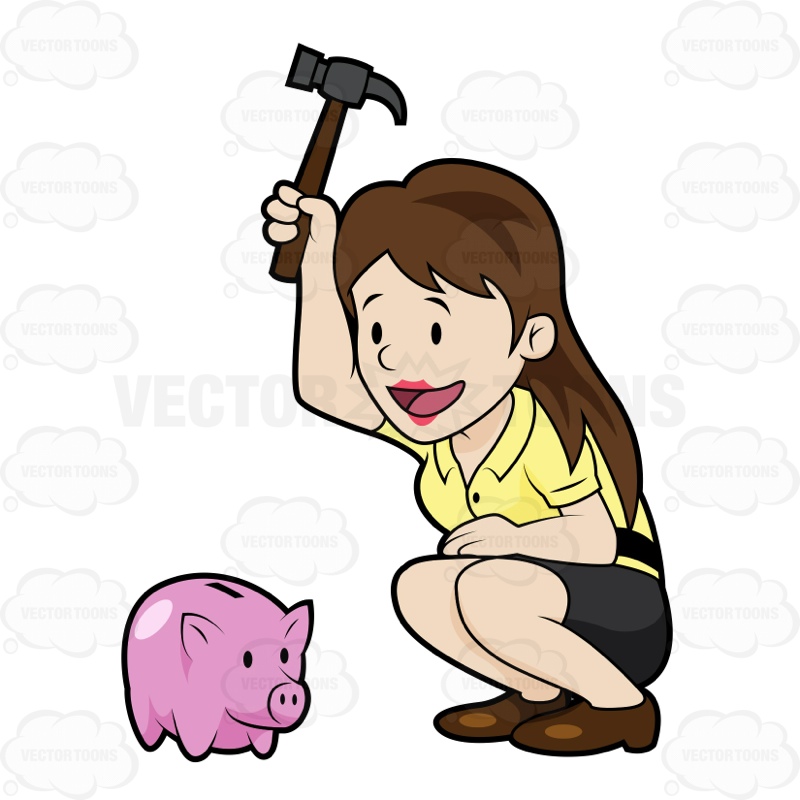 Broken Piggy Bank Clipart Free download on ClipArtMag