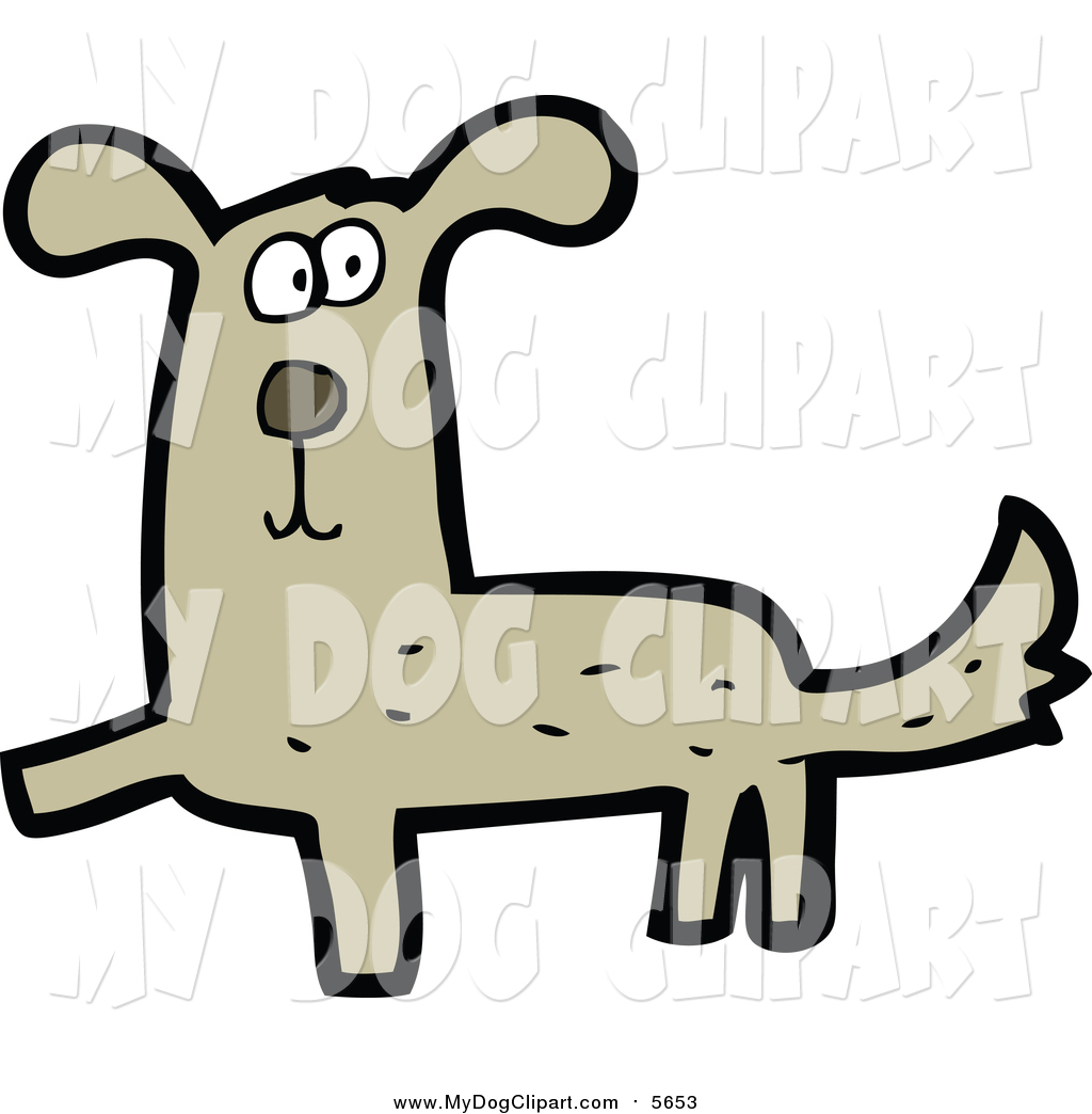 1024x1044 Clip Art of a Brown Dog by lineartestpilot