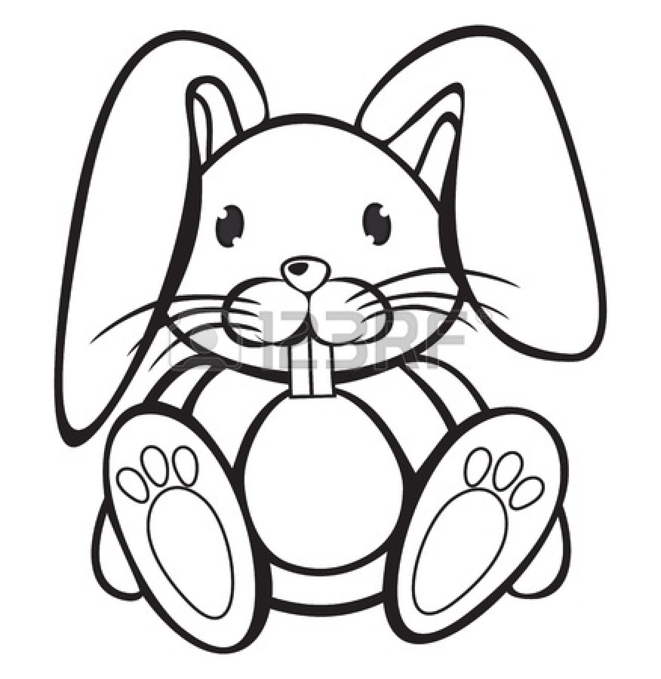 Bunny Black And White Clipart | Free download on ClipArtMag