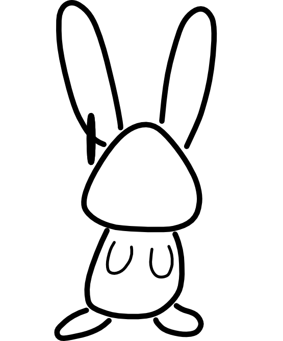 Bunny Outline Clipart | Free download on ClipArtMag