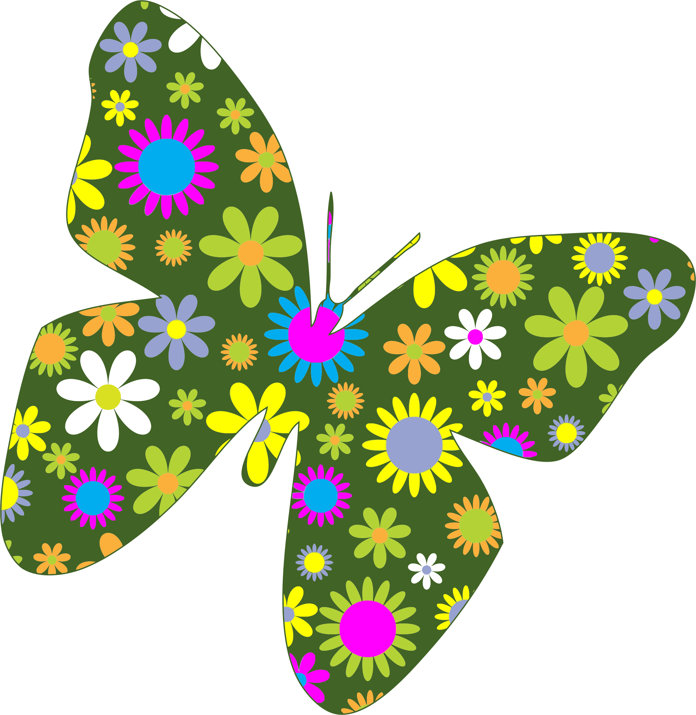 Butterflies And Flowers Clipart Free Download On ClipArtMag