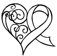 Cancer Ribbon Clipart Black And White | Free download on ClipArtMag