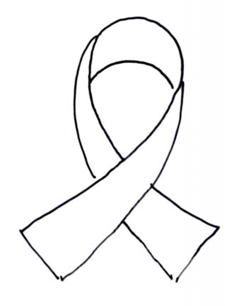 Cancer Ribbon Outline Free download on ClipArtMag