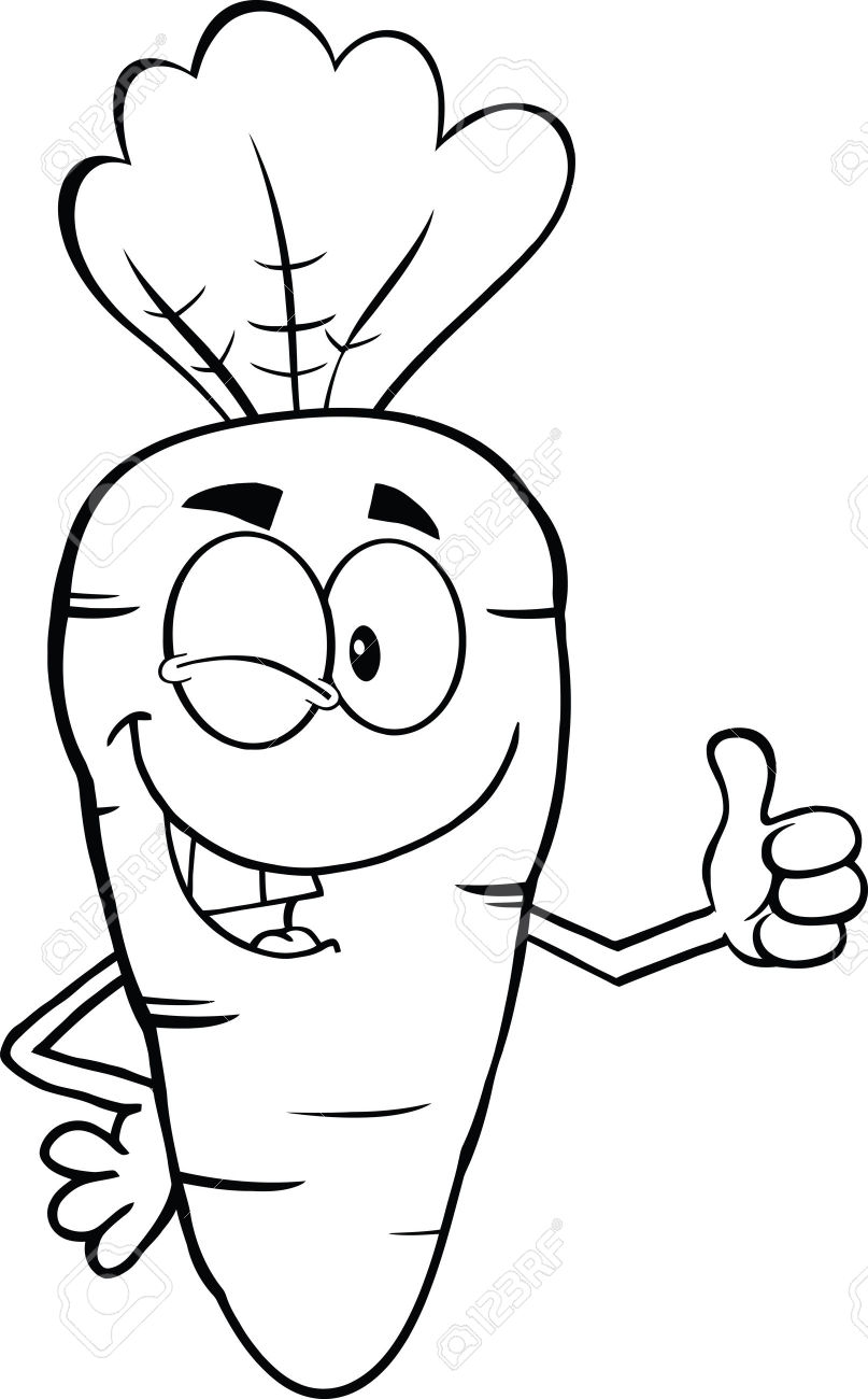 Carrot Black And White Free download on ClipArtMag