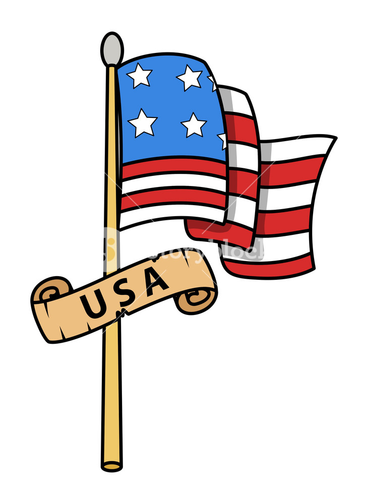 Cartoon American Flag Clipart | Free download on ClipArtMag