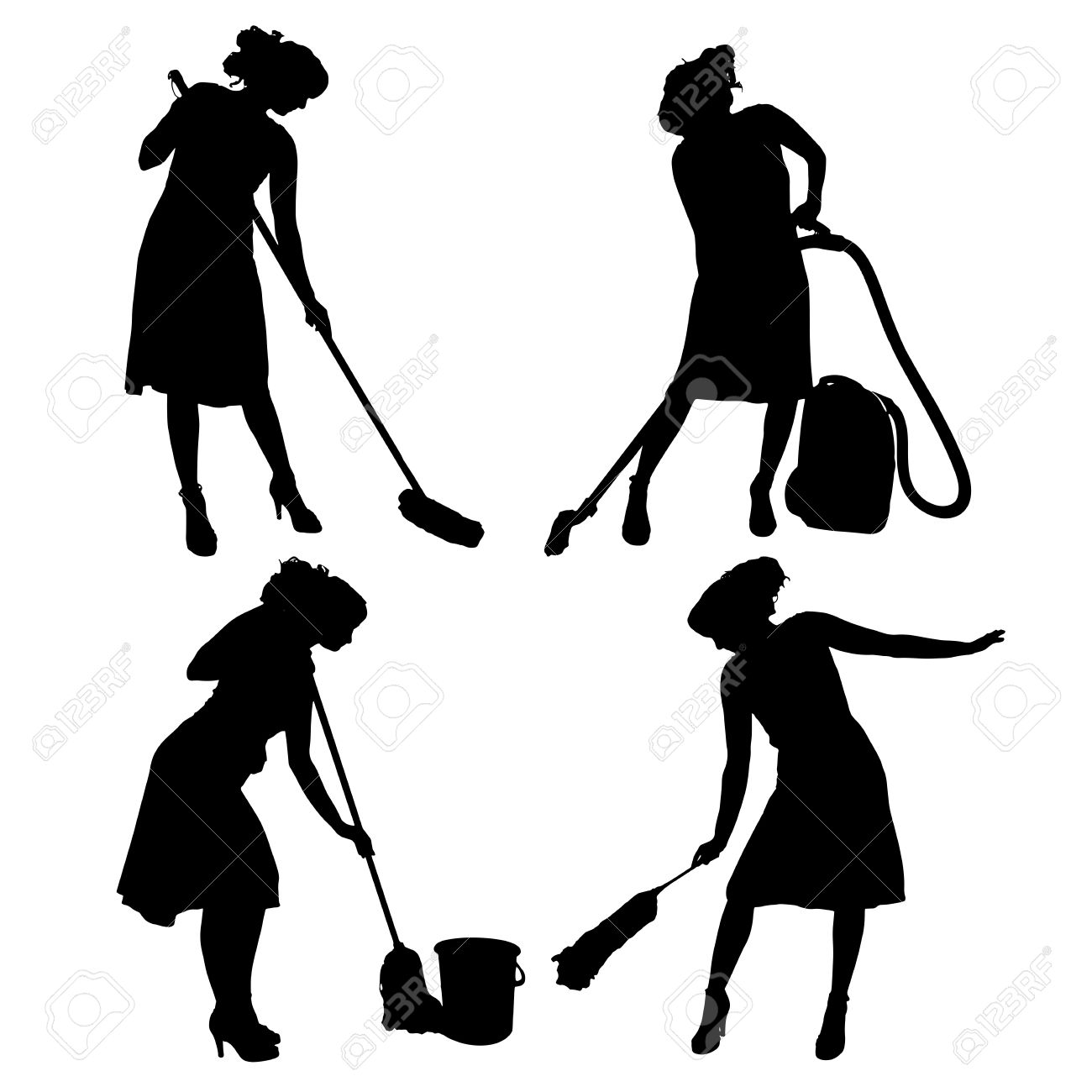 Cartoon Cleaning Lady Clipart Free download on ClipArtMag