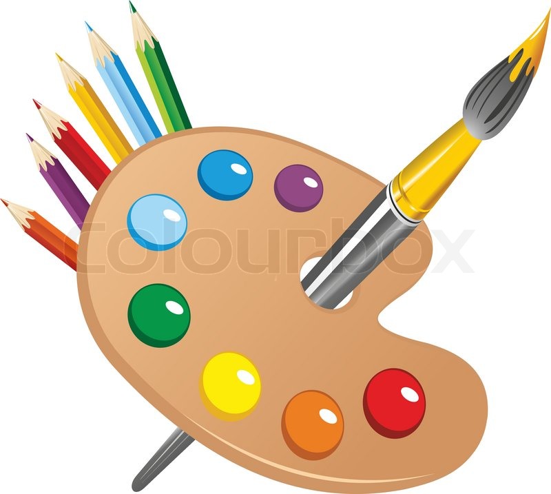 cartoon pictures of paint brushes