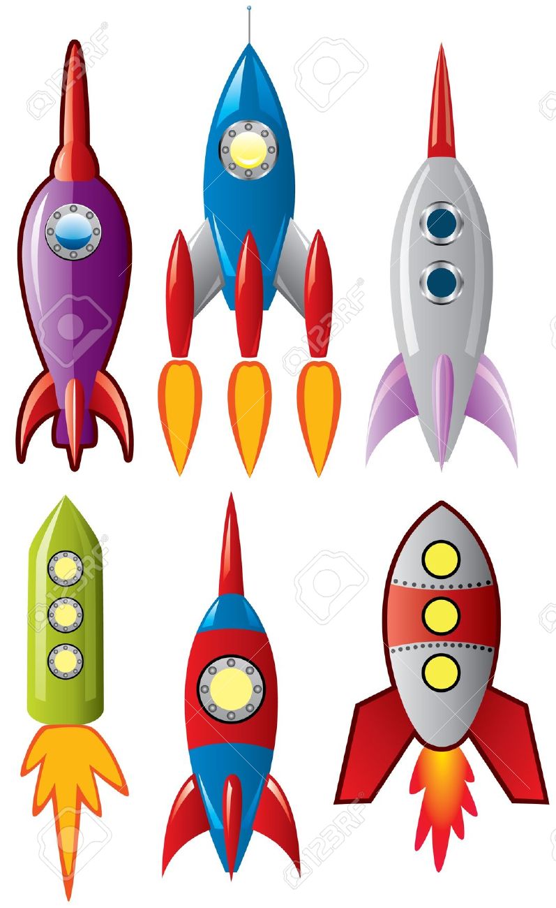 Rocket Ship Cartoon : Clipart - Cartoon Moon Rocket Remix 6