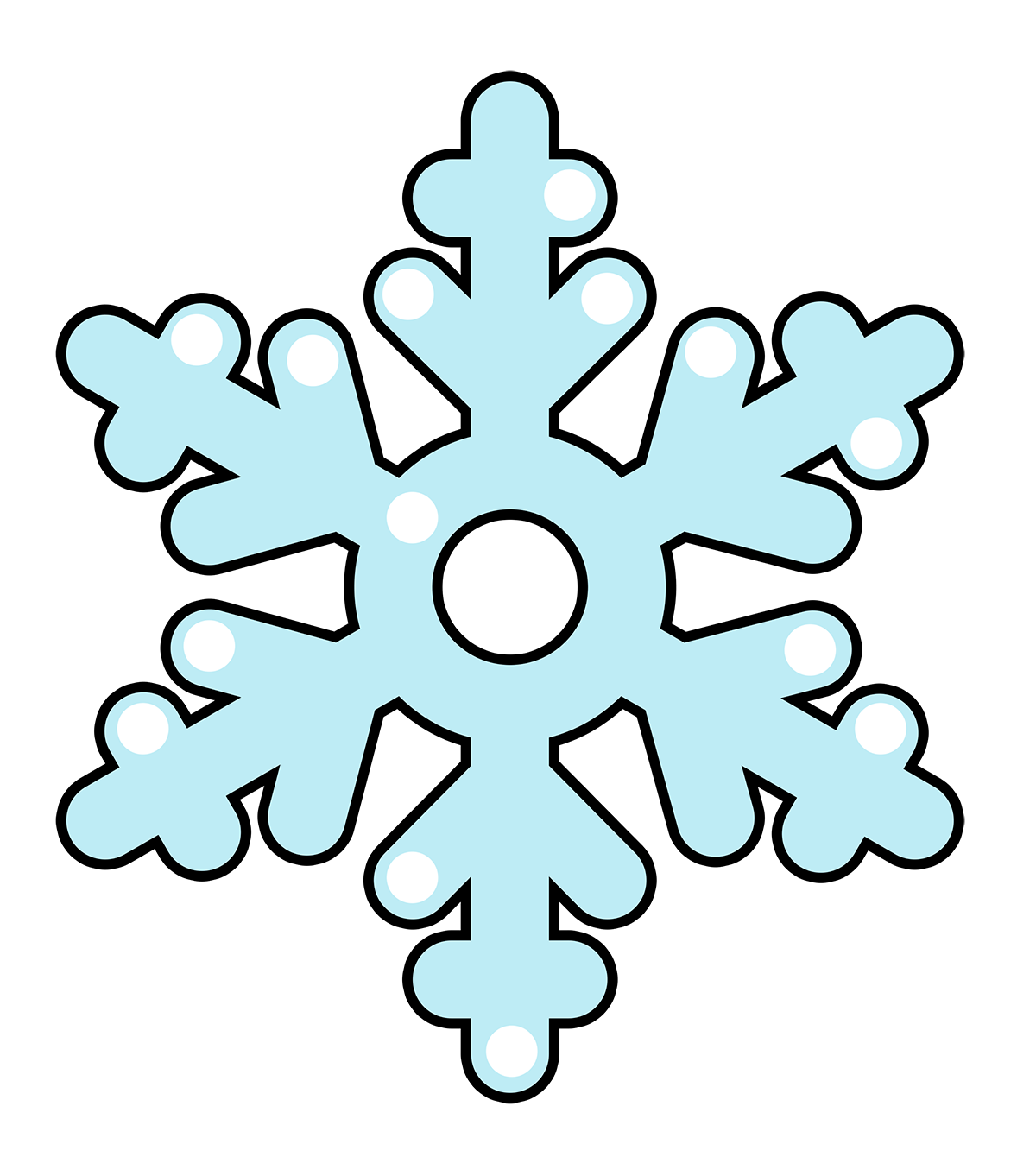 Cartoon Snowflake Pictures Free download on ClipArtMag