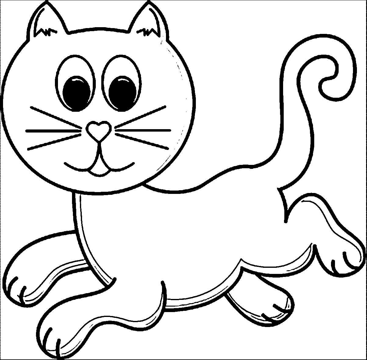 Cat Coloring Free Printable