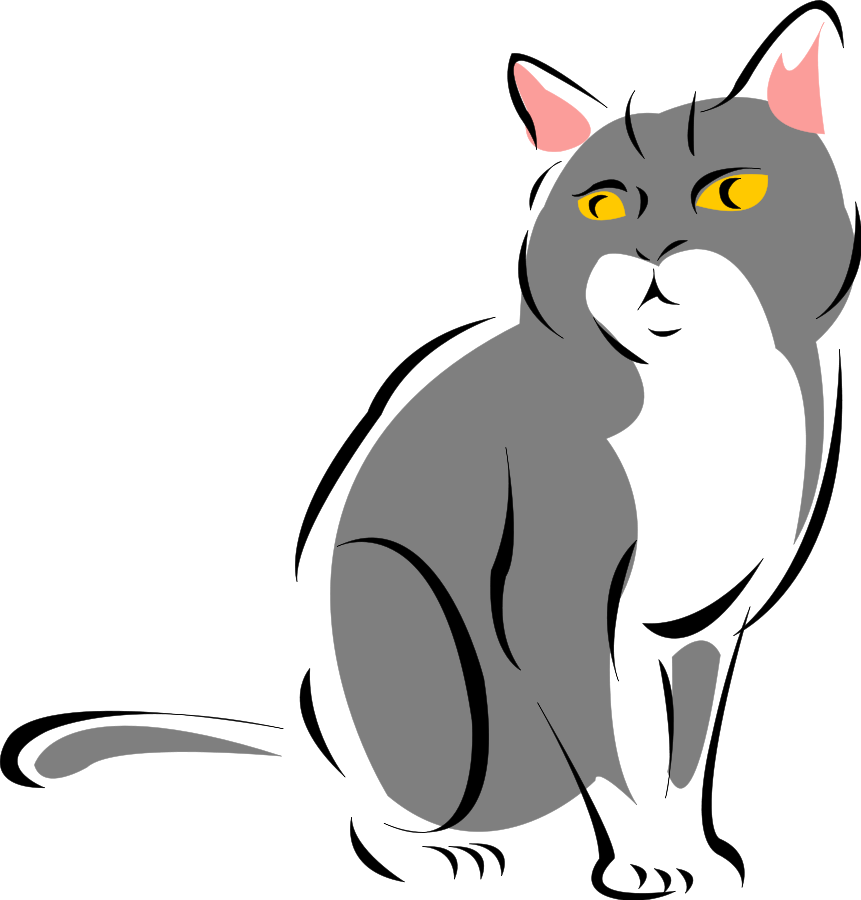 Cat Sitting Clipart Free download on ClipArtMag