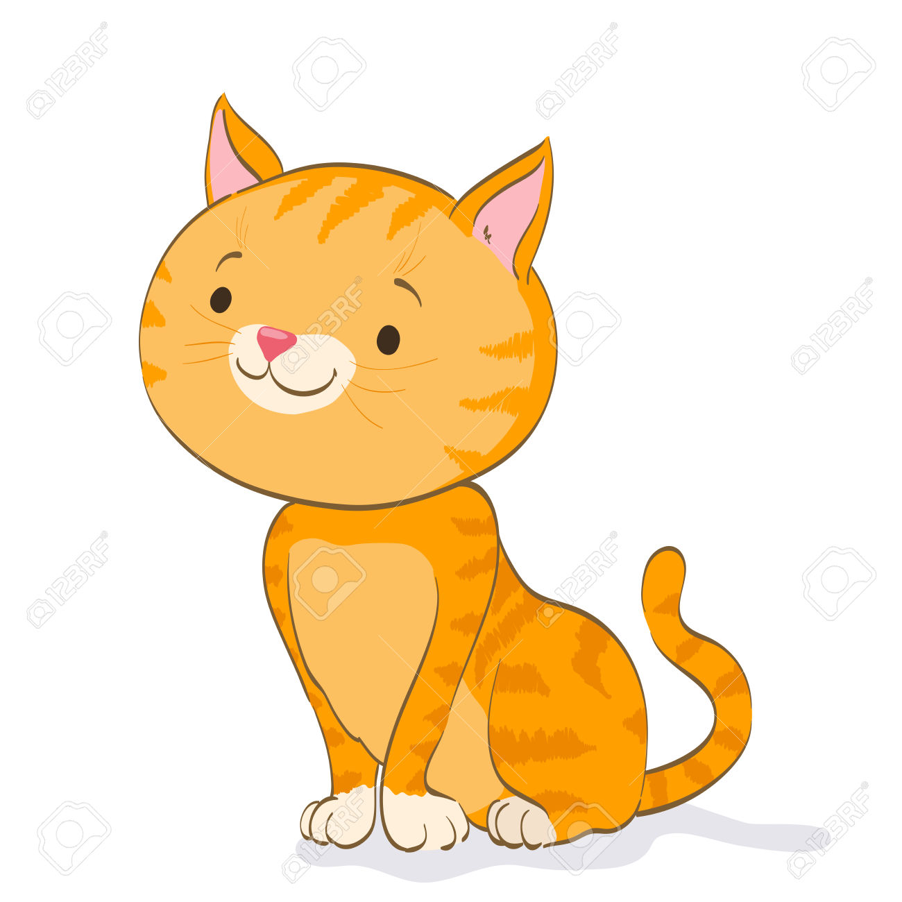 Cat Sitting Clipart 