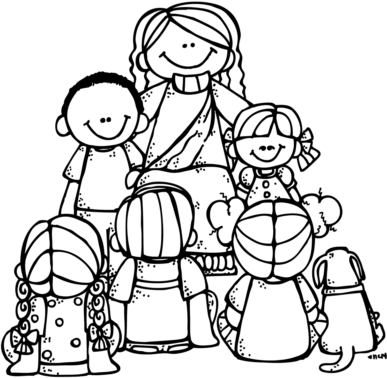 Children Black And White Clipart | Free download on ClipArtMag