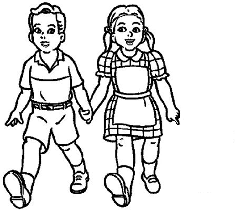 Children Clipart Black And White | Free download on ClipArtMag