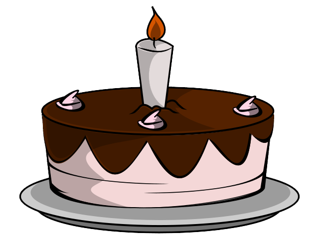 Chocolate Birthday Cake Clipart