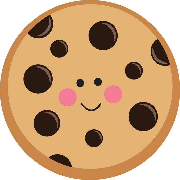 Chocolate Chip Cookie Coloring Page Free download on ClipArtMag