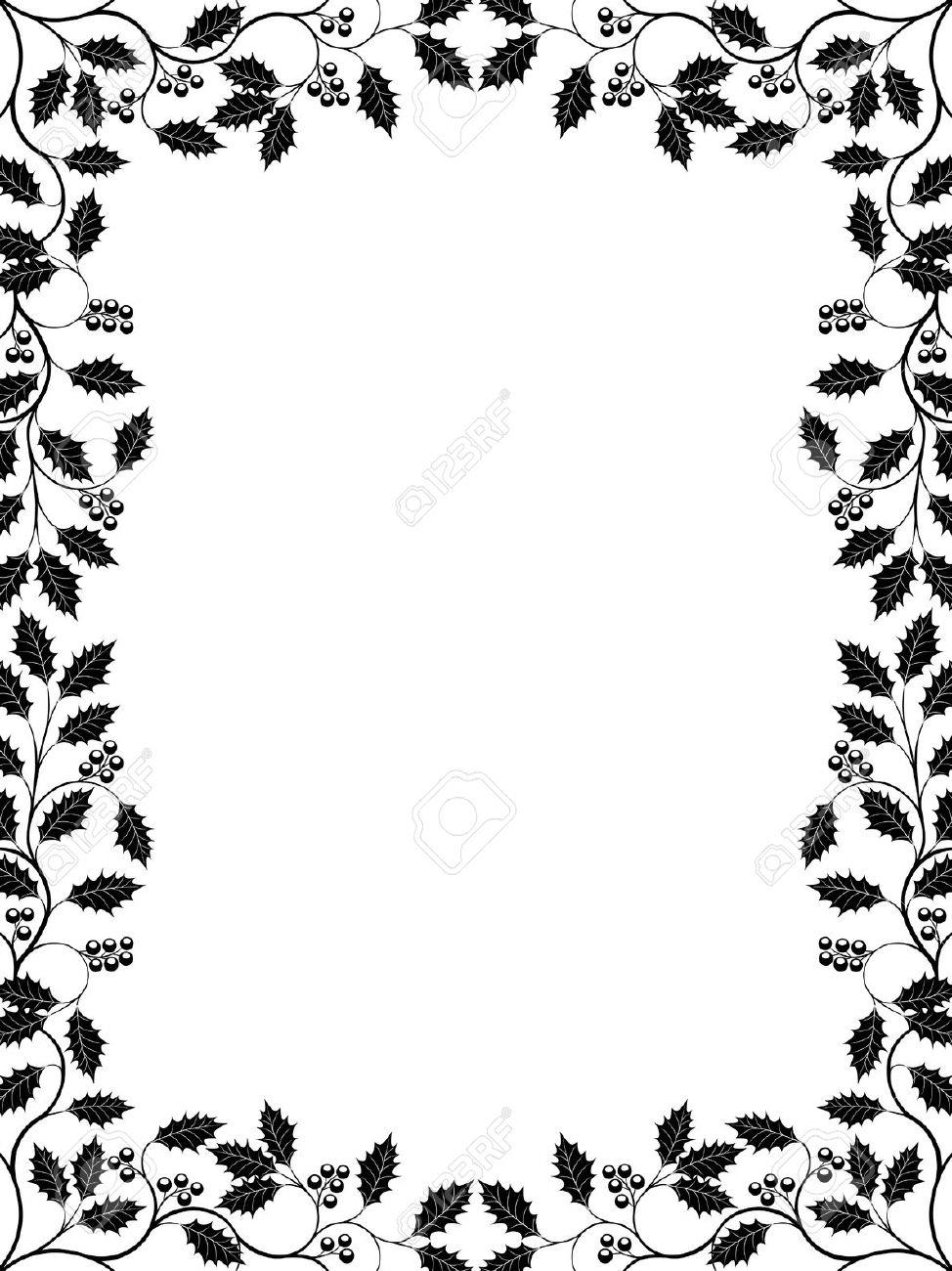 Christmas Borders Black And White Free download on ClipArtMag