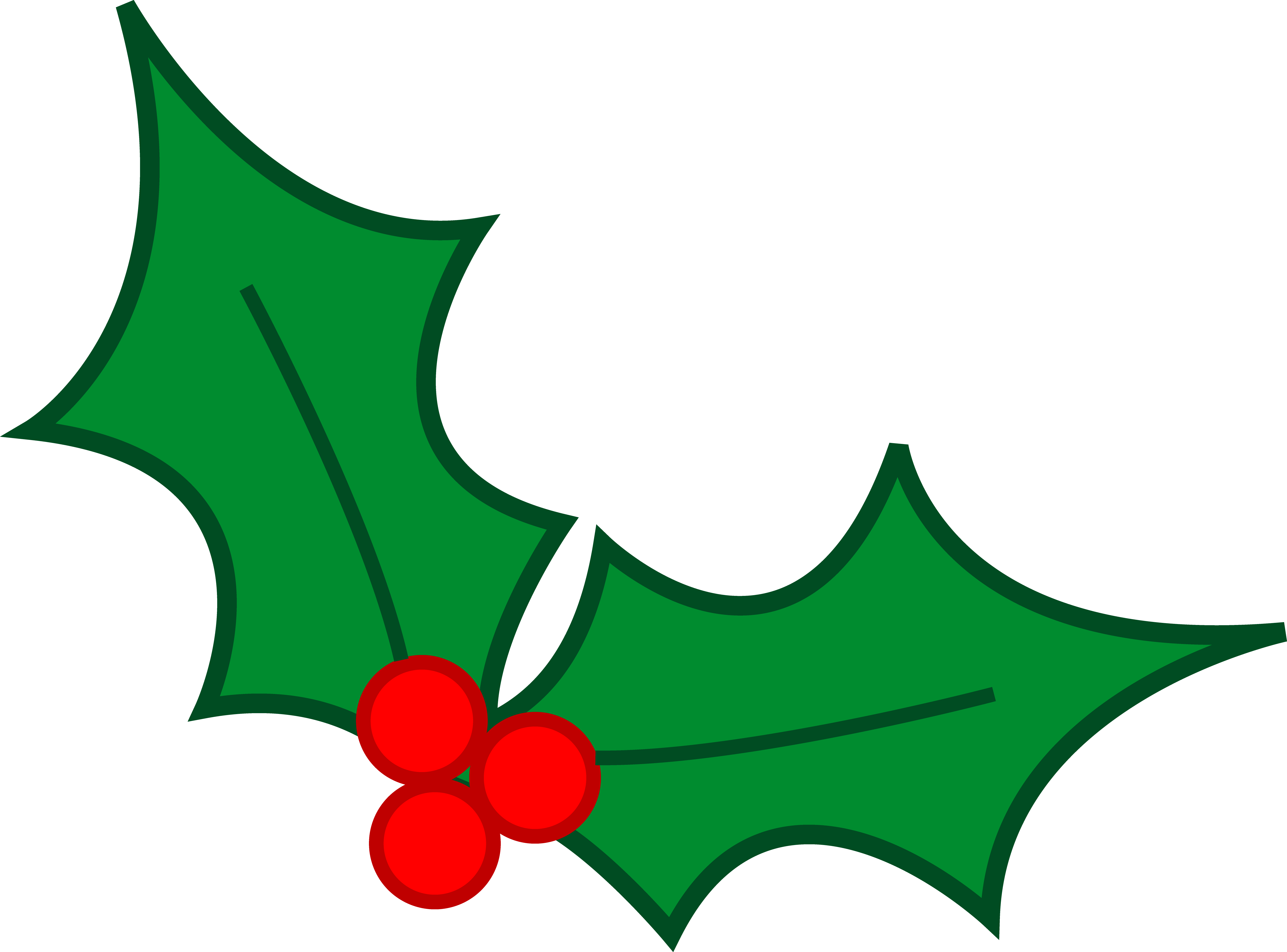 5487x4058 Clipart Christmas Holly Clipart Panda