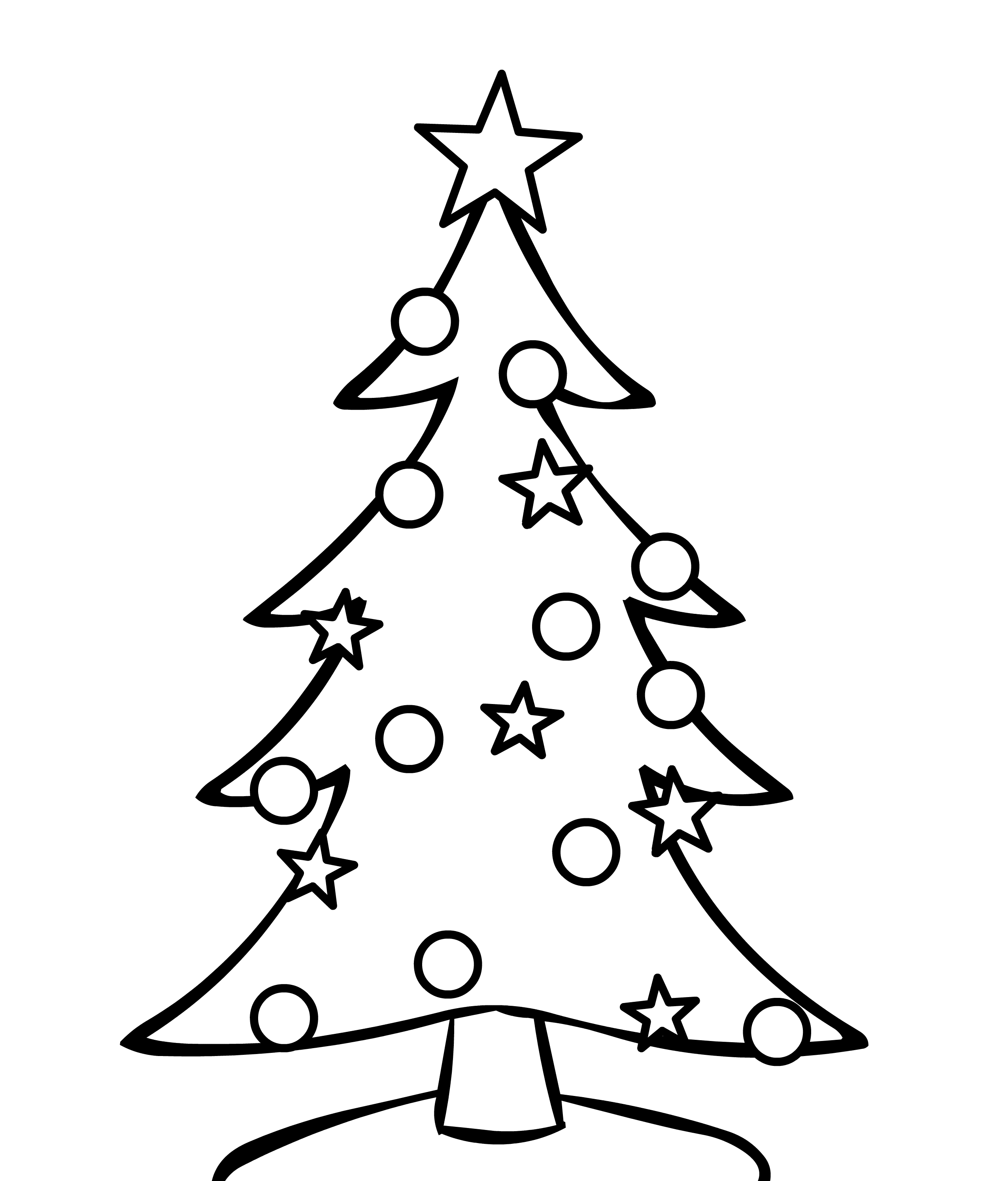 christmas tree colouring Christmas coloring pages tree printable trees kids sheets print preschool labels decorated pattern