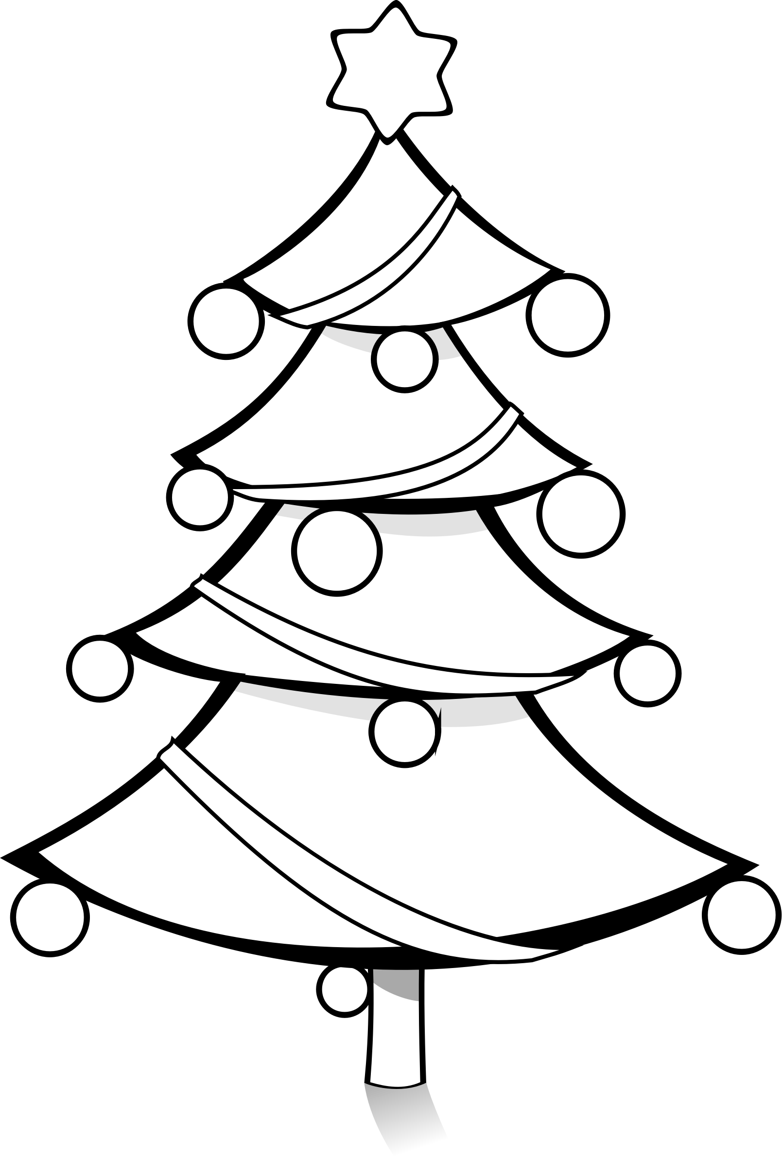 Christmas Tree Coloring Page Free download on ClipArtMag