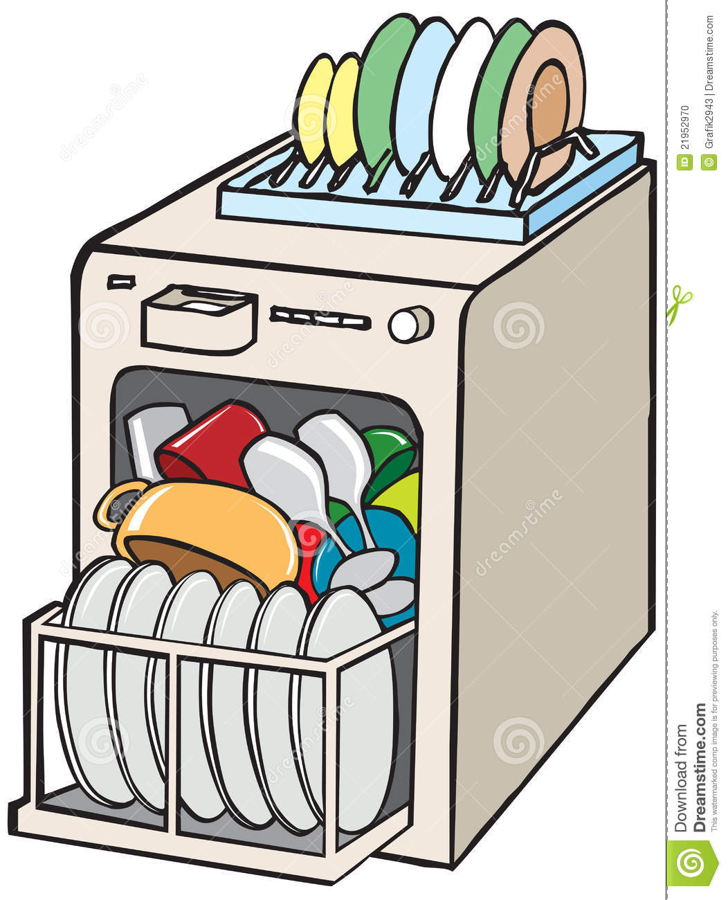 clean dishes clipart