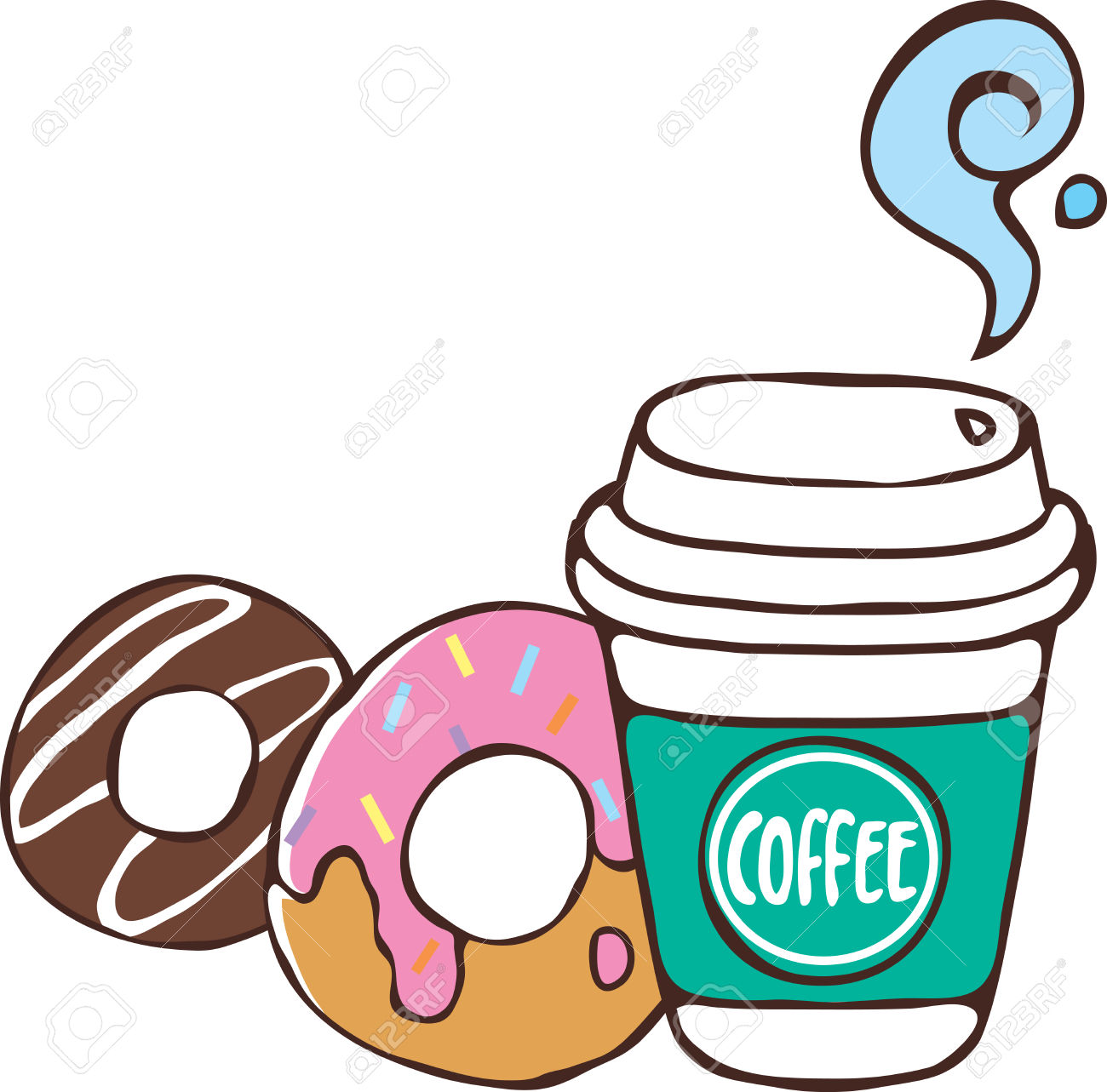 Coffee And Donuts Clipart | Free download on ClipArtMag
