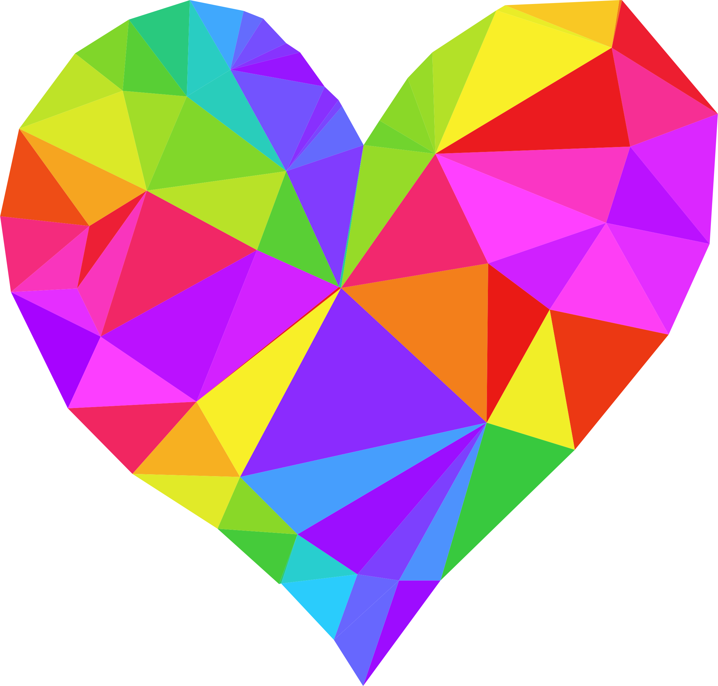 Colorful Heart Clipart Free download on ClipArtMag