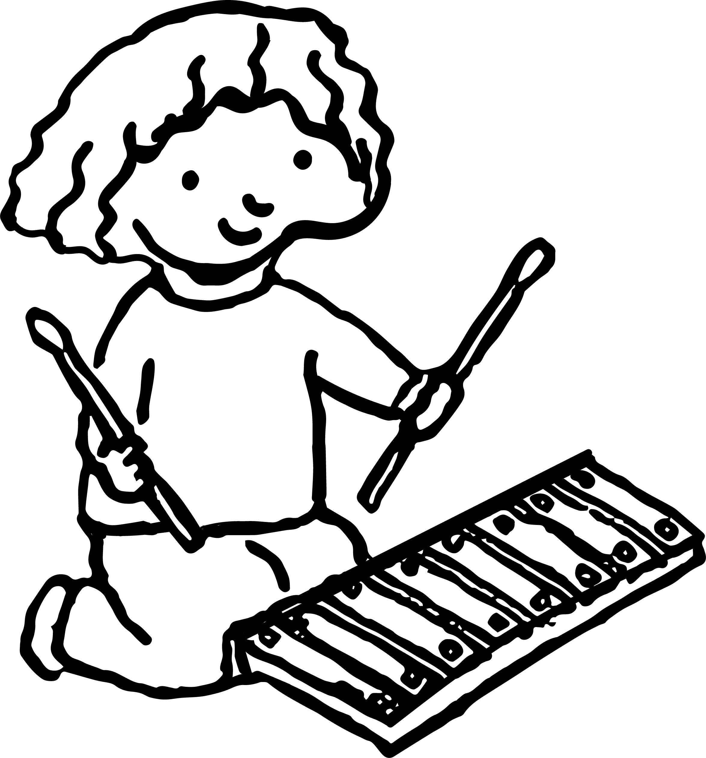 Xylophone Coloring Page / Coloring Page Xylophone | Free download on