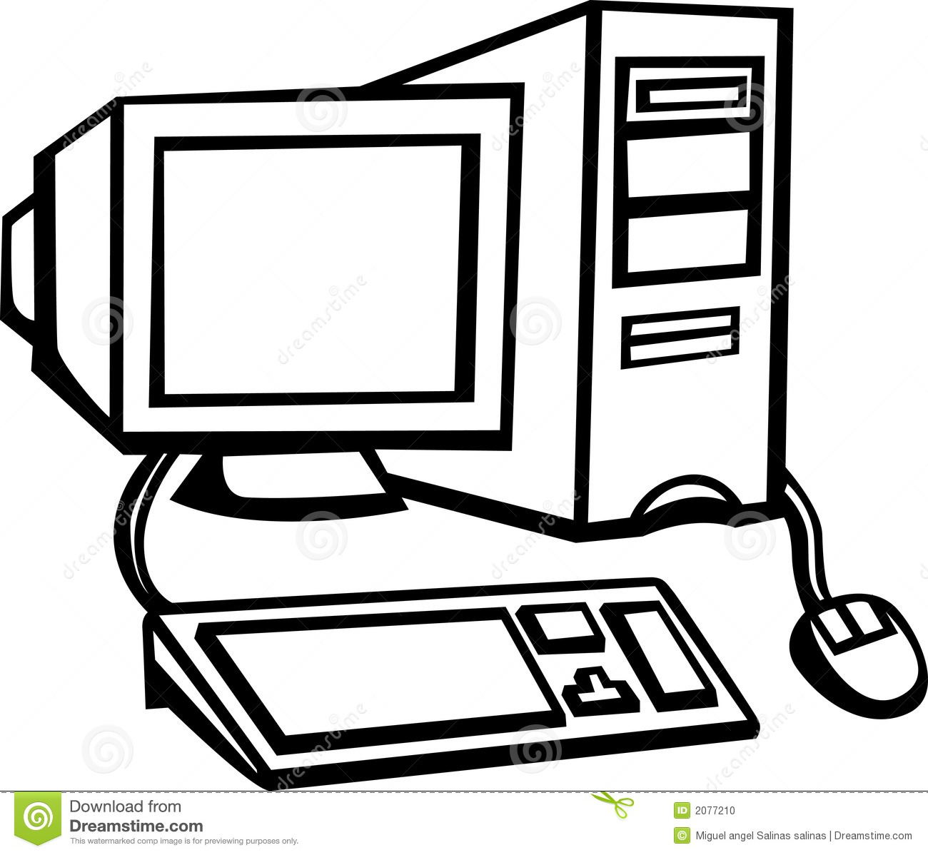 Computer Monitor Clipart Black And White Free download