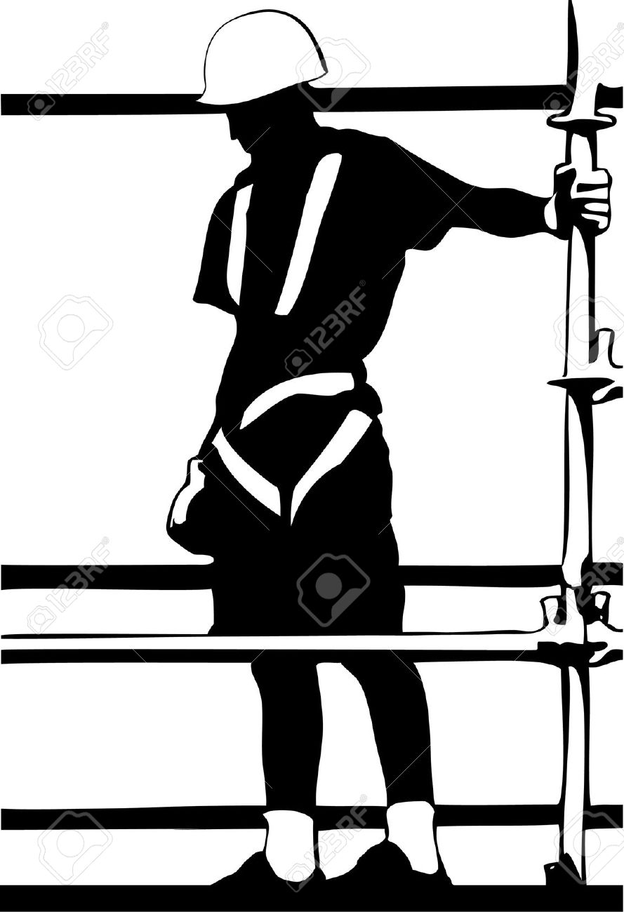 Construction Worker Clipart Black And White Free