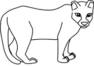 Cougar Clipart Black And White 