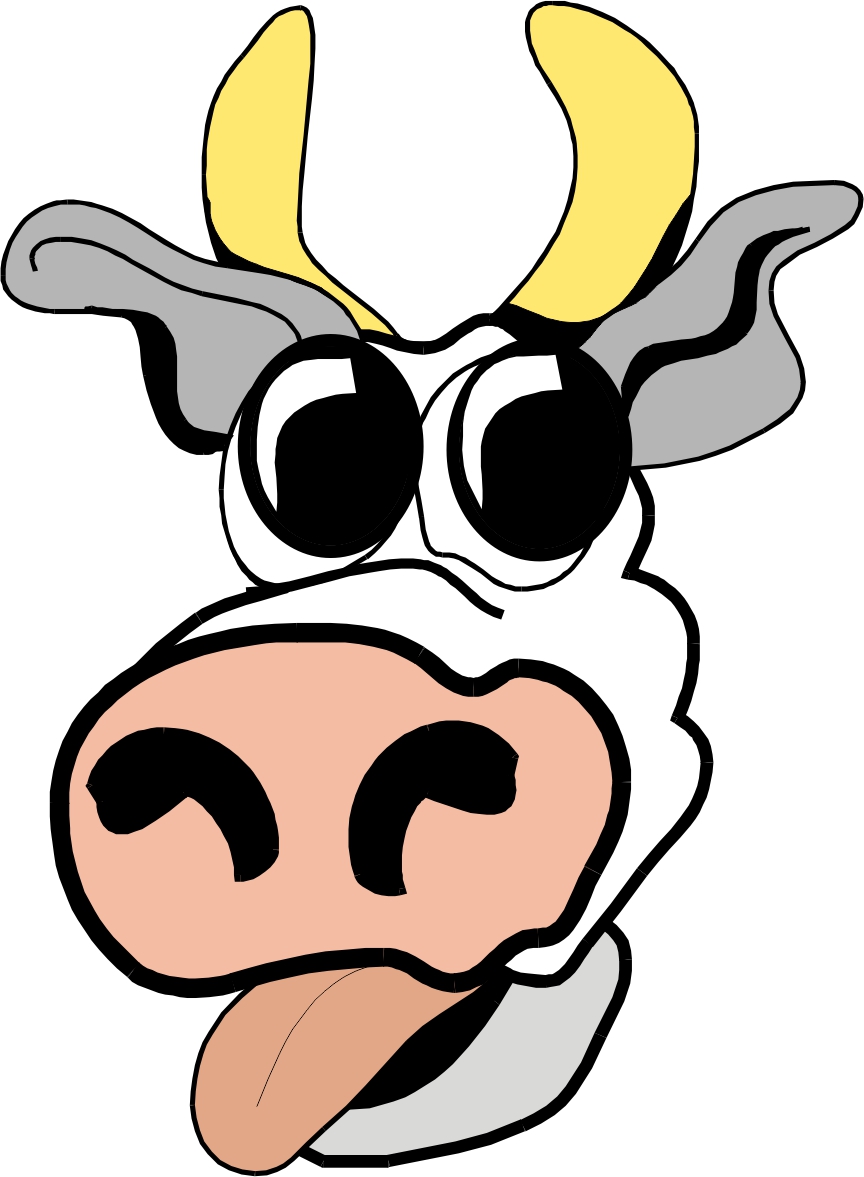 Cow Head Clipart Black And White | Free download on ClipArtMag